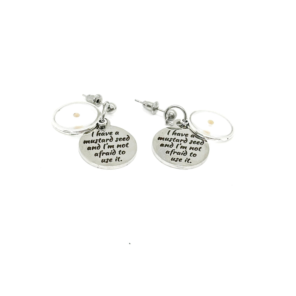 Mustard Seed Quote Earrings, Mustard Seed Jewelry, Matthew 17 20, Must ...
