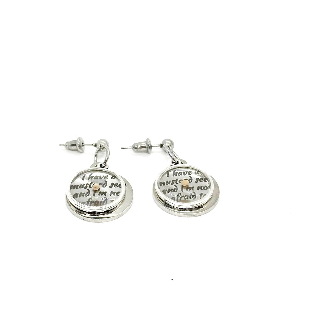 Mustard Seed Quote Earrings, Mustard Seed Jewelry, Matthew 17 20, Must ...